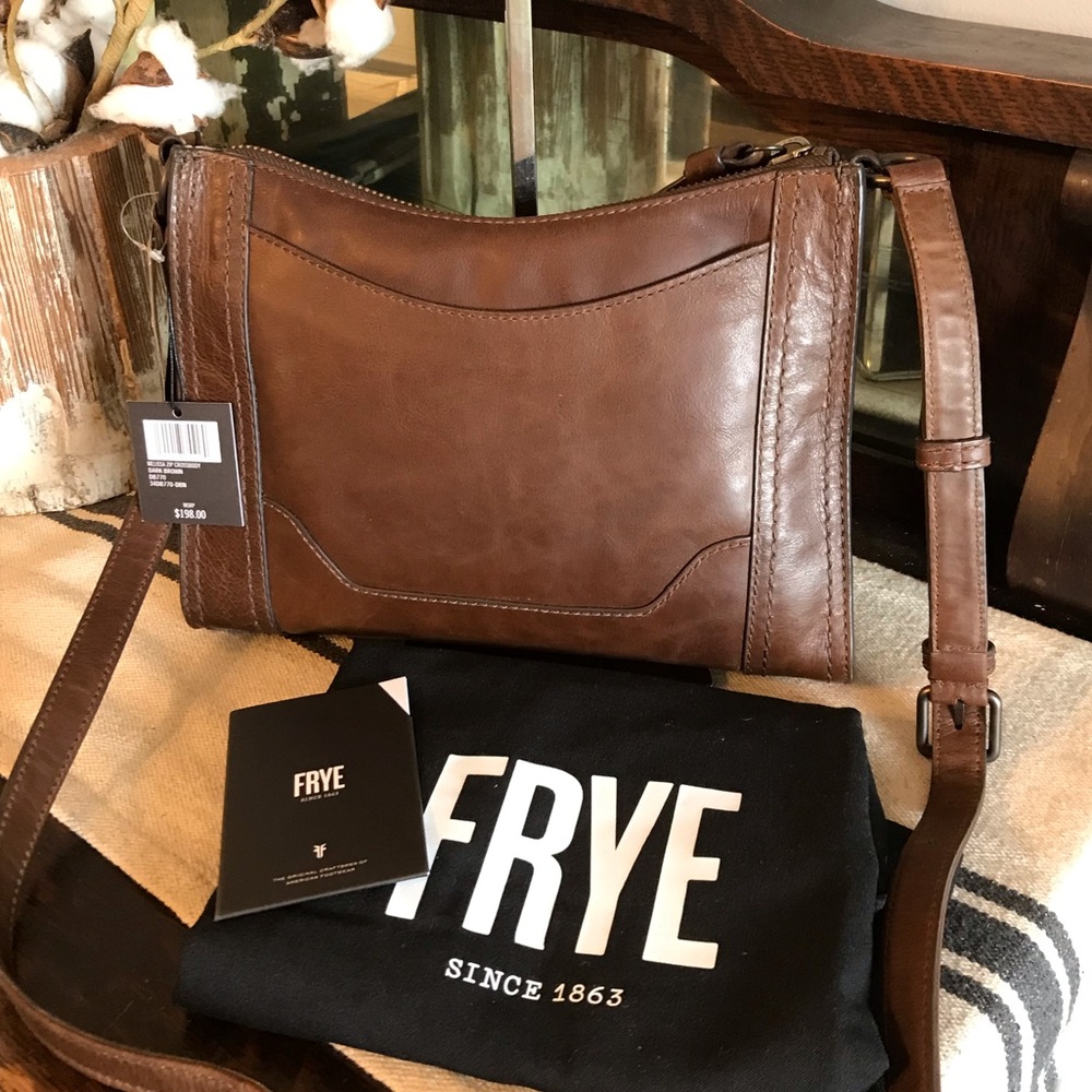 Frye Chestnut Brown Leather Crossbody Bag